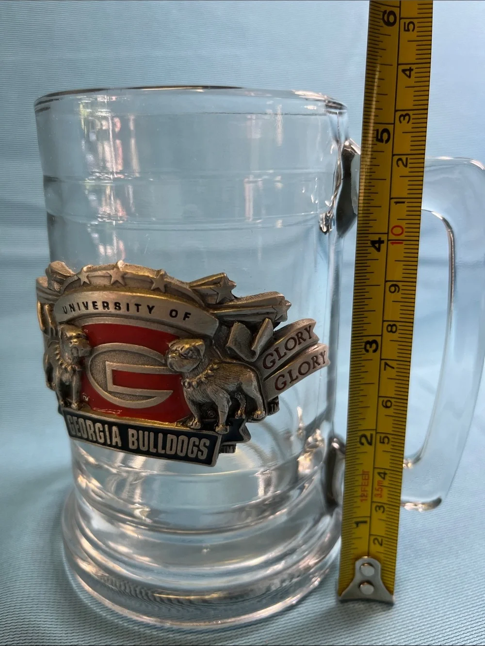 Georgia Bulldogs Glass Beer Mug